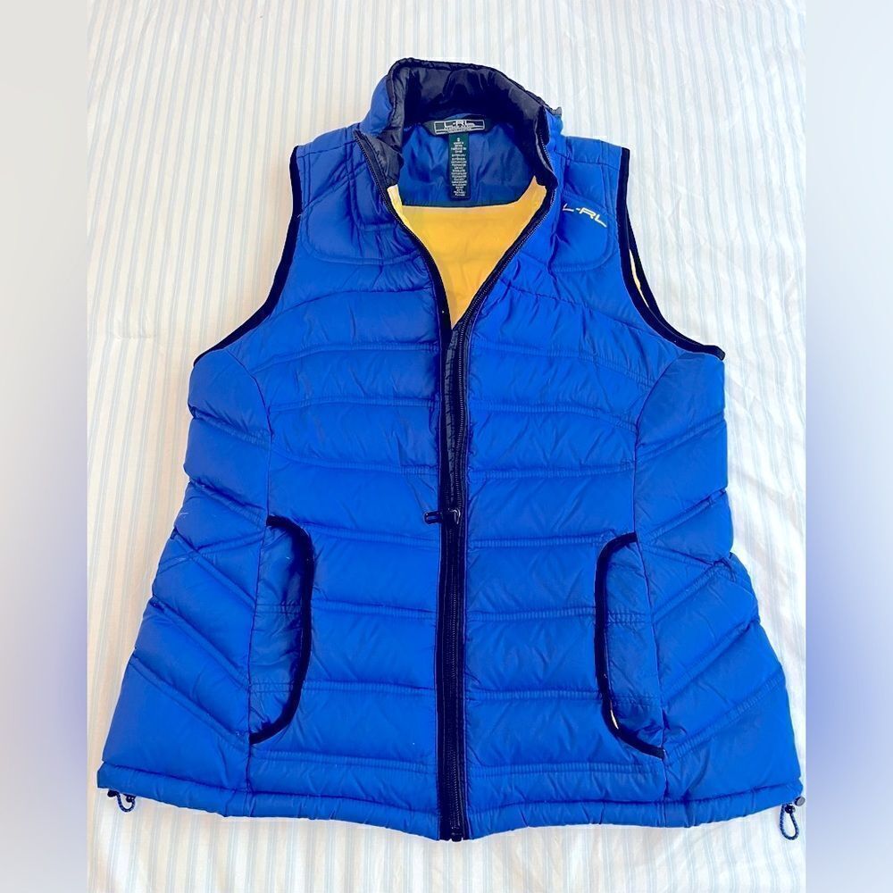 L-RL Lauren Active (Ralph Lauren) royal blue vest; super lightweight but WARM!